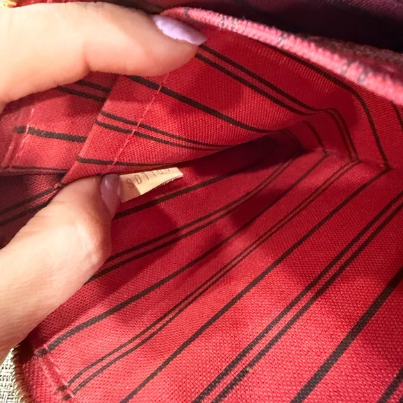 Louis Vuitton Monogram never full Brown and Red pochette - Picture 8 of 14